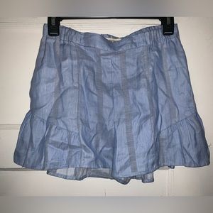 Lemlem light‎ blue and white lightweight shorts size small
